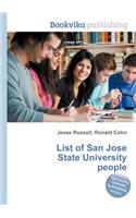 List of San Jose State University People: (English)