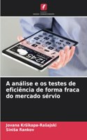 A análise e os testes de eficiência de forma fraca do mercado sérvio