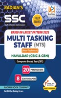 SSC MTS (Multi Tasking Staff) & Havaldar Exam CBIC & CBN (Session I & II) 2023 Previous Year Solved Papers Practice set Book - English Reasoning Numerical Aptitude General Awareness