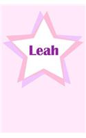Leah First Name Personalized Notebook