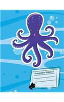 Composition Notebook: Cute Octopus Book for Girls or Boys. 8.5 x 11 lined 110 pages. for kids school students and teachers