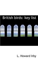 British Birds: Key List: Key List