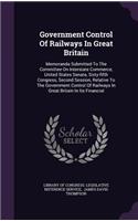 Government Control of Railways in Great Britain
