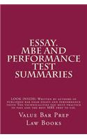 Essay. MBE and Performance Test Summaries: Look Inside! Written by Authors of Published Bar Exam Essays and Performance Tests! the Technicalities You Must Practice to Pass and the Best MBE Prep to Use.