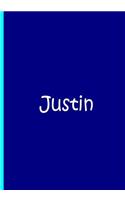 Justin - Blue Personalized Notebook / Journal / Lined Pages / Soft Matte: An Ethi Pike Collectible