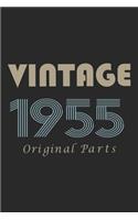 Retro Birthday - Vintage 1955 Notebook Original Parts Gift