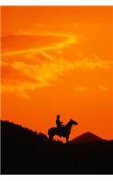 2020 Daily Planner Horse Photo Equine Sunset Cowboy Silhouette 388 Pages