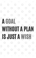 A goal without a plan is just a wish