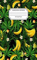 Composition Notebook 5x5 Graph Paper: Tropical Jungle Banana Notebook 8.5 X11 Inches Blank Lined Writing Book