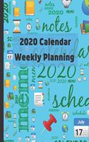 2020 Calendar: Weekly planning