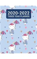 2020-2022 Three Year Planner: Monthly Planner - 36 Month Calendar Planner Diary for 3 Years With Notes For Cat Lovers - Cute Feline Kittens (8.5"x11")