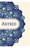 Mandala Notebook with Personalized Monogram Astrid