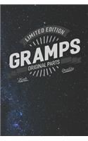 Limited Edition Gramps Original Parts High Quality: Family life Grandpa Dad Men love marriage friendship parenting wedding divorce Memory dating Journal Blank Lined Note Book Gift