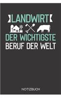 Landwirt - der wichtigste Beruf der Welt: Notizbuch mit 120 Leeren Seiten im Format A5 (6x9 Zoll)