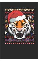 Ugly Christmas - Tiger: Graph Paper Journal (6" X 9" - 120 Pages/ 5 Squares per inch) - Ugly Christmas Gift and Holiday Planner For Women, Men, Teens And Kids