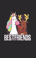 Christmas Unicorn Reindeer bestfriend Notebook: Notebook / 6x9 Zoll / 120 ruled Pages