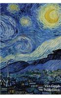 Starry Night Notebook: Van Gogh Notebook - 100-Page Lined - 6 X 9 Perfect Bound Softcover