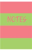 Notes: Alpha Kappa Alpha: Pink & Green Stripe Gratitude Journal