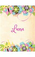 Luna: Personalized Name Journal Composition Notebook