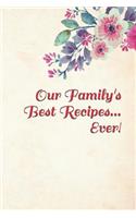 Our Family's Best Recipes... Ever!: Blank Recipe Journal to Write In, 6 X 9, Perfect Bound, 100 Ruled Pages