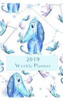 2019 Weekly Planner: Daily Notes, Plans, and Calendar for Those on the Go, Dogs