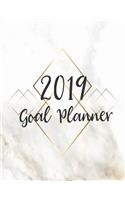 2019 Goal Planner: Monthly Yearly 2019 Goal Planner with Vision Board, Monthly Goals, Future Goals and Goal Progress with Polka Dots Cover