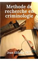 Méthodes de Recherche En Criminologie