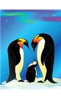 Penguin Notebook: 8.5 X 11 202 College Ruled Pages