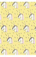 Bullet Journal Notebook Sketchy Unicorns Pattern 8: 112 Page Numbered Graph Style Grid Bullet Journal with Index Pages and Key Pages in Portable 6 X 9 Size.