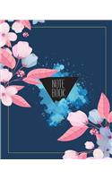 Notebook: Flower Color: Journal Notebook Diary (4 inside patterns): Lined, Dot Grid, Line Grid, Blank No Lined, Total 120 pages, (8" x 10")