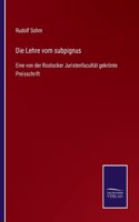 Die Lehre vom subpignus