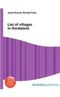 List of Villages in Hordaland