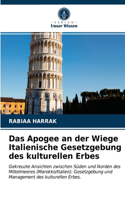 Apogee an der Wiege Italienische Gesetzgebung des kulturellen Erbes