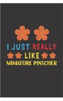 I Just Really Like Miniature Pinscher: Dog Training Logbook For Peoples Who Loves Their Miniature Pinscher Dog