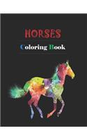 Horses Coloring Book