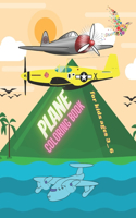 plane coloring book for kids ages 3-6