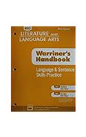 Holt Literature & Language Arts Warriner's Handbook: Language and Sentence Skills Practice Grade 7 First Course