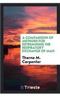 A Comparison of Methods for Determining the Respiratory Exchange of Man