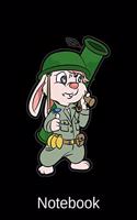Notebook: Military Bunny Note Pad Personal Organizer