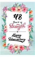 48 Years Sober: Lined Journal / Notebook / Diary - Happy Soberversary - 48th Year of Sobriety - Fun Practical Alternative to a Card - Sobriety Gifts For Women Who A