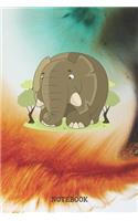 Notebook: Funny Baby Elephant Planner / Organizer / Lined Notebook (6 x 9)