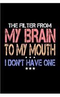 The Filter From My Brain To My Mouth I Don't Have One: Bitchy Smartass Quotes - Funny Gag Gift for Work or Friends - Cornell Notebook For School or Office