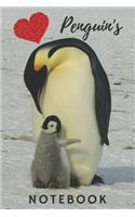 Penguin Notebook: cute penguins gift for children that love animals (blank lined notebook) journal for journaling / best for writing notes and ideas for home use or a