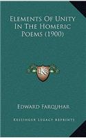 Elements Of Unity In The Homeric Poems (1900)