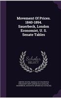Movement Of Prices. 1840-1894. Sauerbeck, London Economist, U. S. Senate Tables