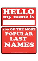 100 of the Most Popular Last Names