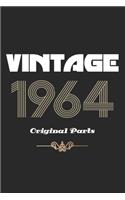 Retro Birthday - Vintage 1964 Notebook Original Parts Gift