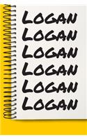 Name Logan A beautiful personalized: Lined Notebook / Journal Gift, Notebook for Logan,120 Pages, 6 x 9 inches, Gift For Logan, Personal Diary, Logan, Personalized Journal, Family Noteb