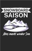 Snowboard saison Alles macht wieder Sinn: Notizbuch für Snowboardfahrer auf der Piste. 120 Seiten mit Seitezahlen. Für Notizen oder die Planung des Snowboard Ausflugs.