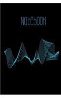 Notebook: Sound Waves Retro Design Notebook for Music Lovers. Song Writing Journal: Lined/Ruled Paper For Musicians, Music Lovers, Students, Songwriting. Size